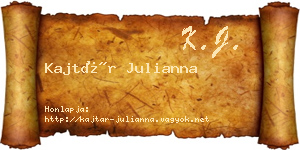 Kajtár Julianna névjegykártya