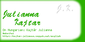 julianna kajtar business card