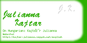 julianna kajtar business card